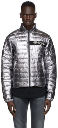 metallic quilted jacket