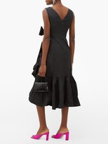Thumbnail for your product : Rebecca Taylor Ruffled Taffeta Wrap Dress - Black