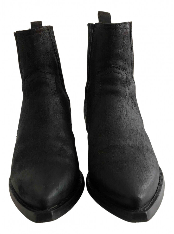 Saint Laurent Lukas Brown Leather Ankle boots - ShopStyle