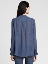 Thumbnail for your product : Banana Republic Textured Navy Blouse