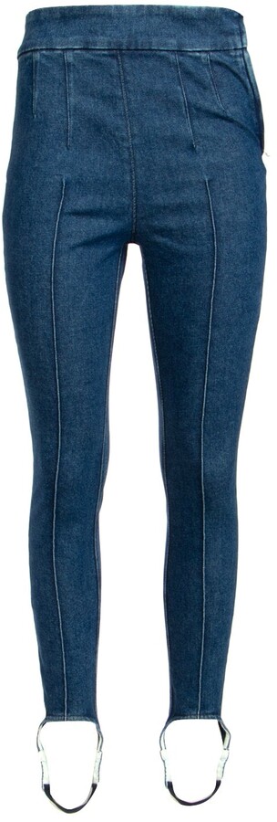 denim stirrup pants