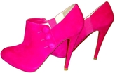 Thumbnail for your product : Christian Louboutin Pink Suede Ankle boots