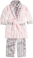 Thumbnail for your product : Swankie Blankie Chevron Plush Robe & Satin Pajamas