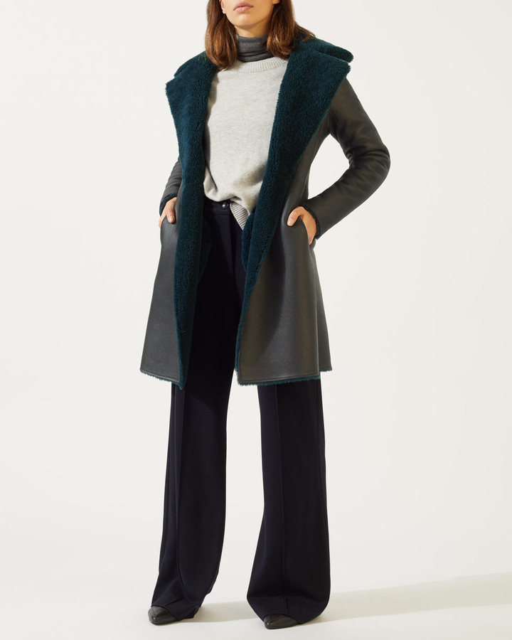 jigsaw shearling coat