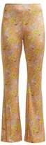 Thumbnail for your product : Acne Studios Floral Print Kick Flare Trousers - Womens - Green Multi