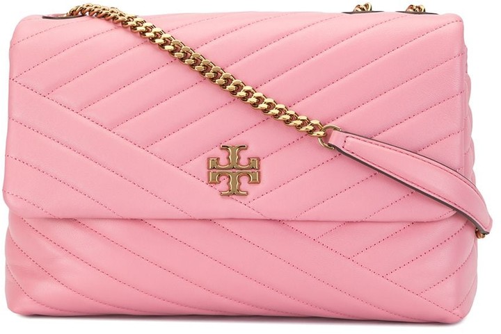 kira chevron quilted leather shoulder bag
