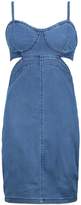 Thumbnail for your product : boohoo Julia Strappy Cut Out Bodycon Denim Dress