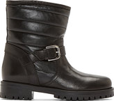 Thumbnail for your product : Studio Pollini Black Quilted Arsenal Biker Boots