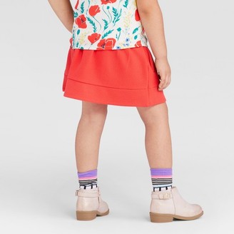 Genuine Kids from OshKosh Toddler Girls' Solid Texture Stretch Skirt - Genuine Kids® from OshKosh® Rocker Red