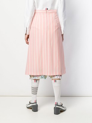 Thom Browne Striped Flared Skirt