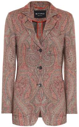 Etro Paisley wool and silk jacquard blazer