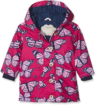 Hatley Girl's Cotton Coated Raincoats Rain Jacket, Red ()