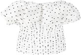 Thumbnail for your product : Self-Portrait Polka Dot Ruffled Top