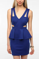 Thumbnail for your product : Sparkle & Fade Side Cutout Ponte Knit Peplum Dress