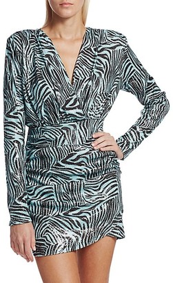 Andamane Colette Zebra Print Mini Dress