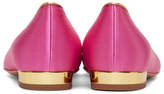 Thumbnail for your product : Charlotte Olympia SSENSE Exclusive Pink Satin Kitty Flats