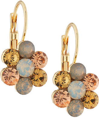 Emily and Ashley Greenbeads By Blush Crystal Flower Drop Earrings