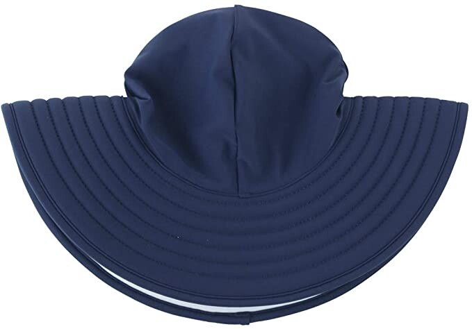 RuffleButts Baby/Toddler Girls UPF 50+ Sun Protective Wide Brim Swimwear Sun Hat