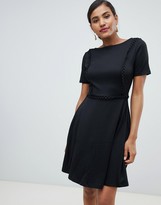 Thumbnail for your product : Y.A.S Y.A.S Stapey lace up trim dress