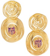 Thumbnail for your product : Gas Bijoux Wave Scaramouche 24K Gold-Plated & Enamel Scarab Drop Earrings