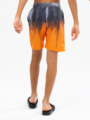 Hype Kids' Drips Crest Swim Shorts, Orange