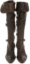 Thumbnail for your product : Ermanno Scervino Leather Pointed-Toe Boots