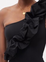 Thumbnail for your product : Maygel Coronel Elena Structured-ruffle Shoulder Swimsuit - Black