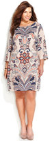 Thumbnail for your product : INC International Concepts Plus Size Printed Shift Dress