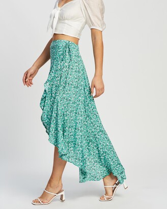 Fresh Soul - Women's Green Maxi skirts - Artesia Skirt - Size One Size, 14 at The Iconic