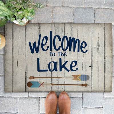 Laural Home Lakeside Living Love Outdoor Door Mat