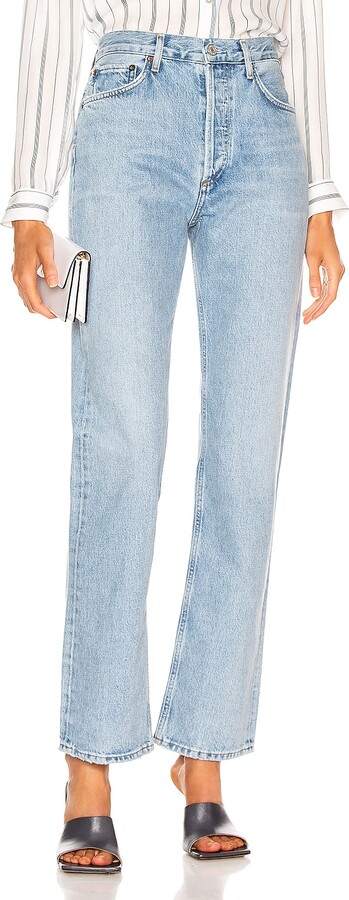 AGOLDE Lana Straight Jeans in Denim-Light