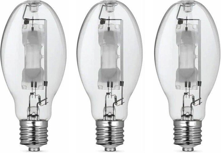AMAX LIGHTING 400-Watt ED28 Shape Clear Metal Halide High Intensity Discharge E39 Mogul Base HID Light Bulb (3-Pack)