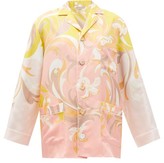 Thumbnail for your product : Emilio Pucci Tropicana-print Silk-satin Top - Pink Print