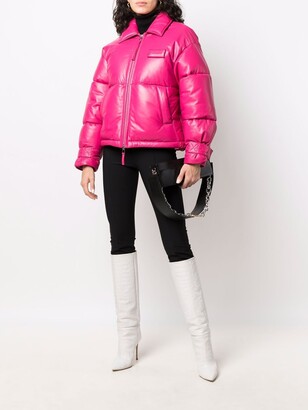 Jacquemus Doudoune leather puffer coat - ShopStyle