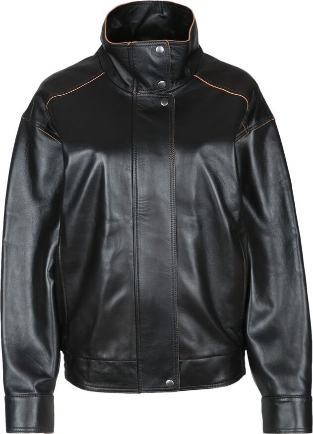 Calvin Klein Paneled Leather Jacket