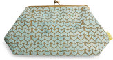 Thumbnail for your product : Toms JOYN Aqua and Gold Chevron Frame Clutch