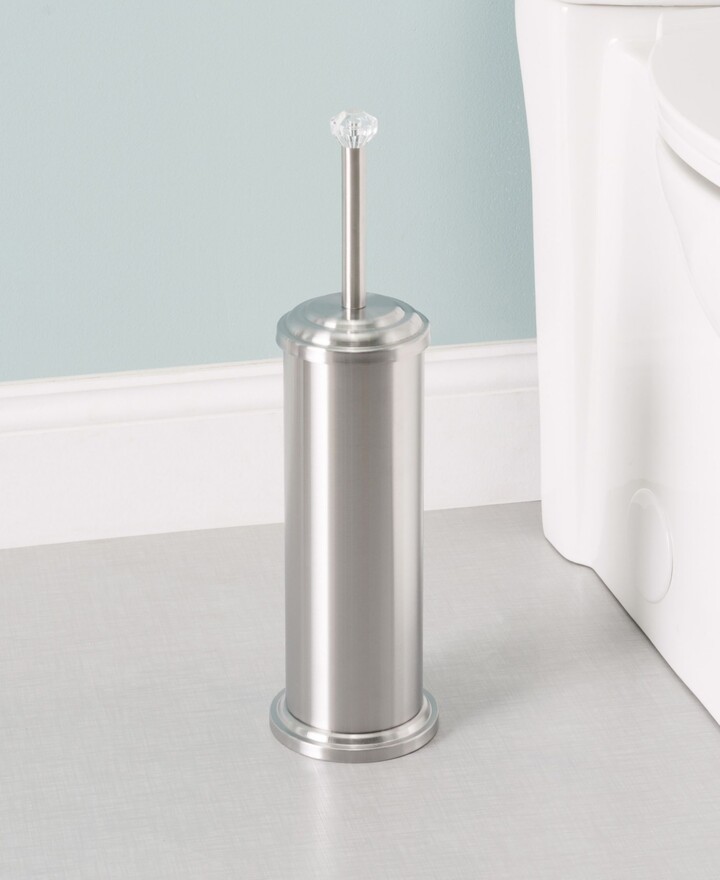 Bathroom Set Stainless Steel Toilet Brush Holder & Paper Holder Storage w/ Lid 