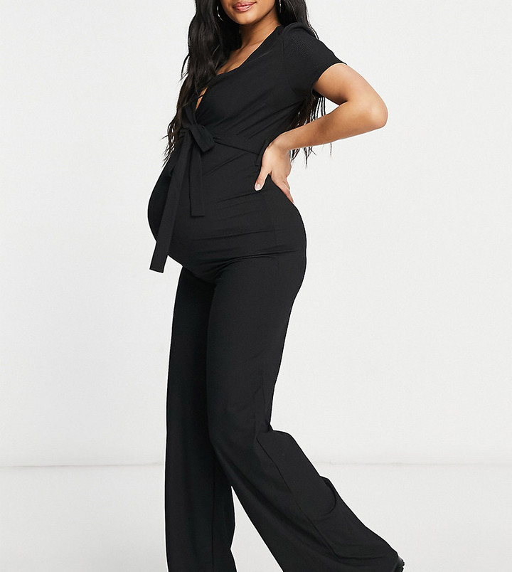 Baggy Jumpsuit Wrap Romper Womens Black Overall Wrap Jumpsuit Wide Leg Romper Vintage Jumpsuit Maternity Jumpsuit Sleeveless Romper