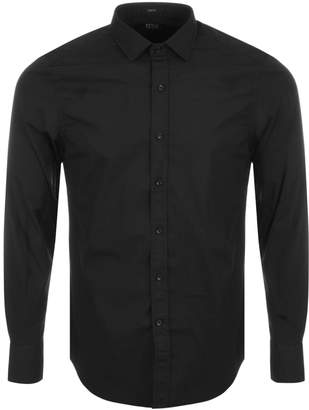 Replay Long Sleeved Slim Fit Shirt Black
