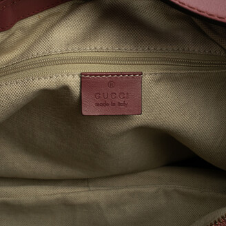 Gucci Old Rose/Beige GG Canvas and Leather Medium Sukey Hobo