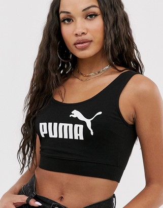 Puma Essentials cropped bralet in black