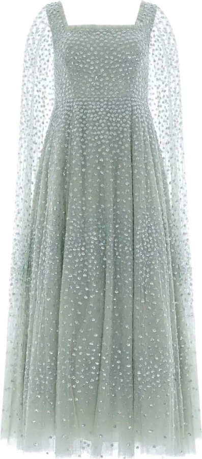 Needle & Thread Scatter Dot sequinned maxi dress