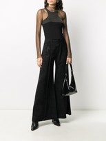 Thumbnail for your product : Andrea Ya'aqov Cropped Sheer Jumper