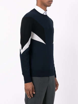 Neil Barrett colour-block sweatshirt