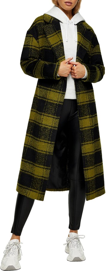 topshop checked coat