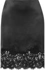 givenchy lacetrimmed silksatin skirt