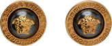 Thumbnail for your product : Versace Gold & Black Medusa Greca Pearl Earrings
