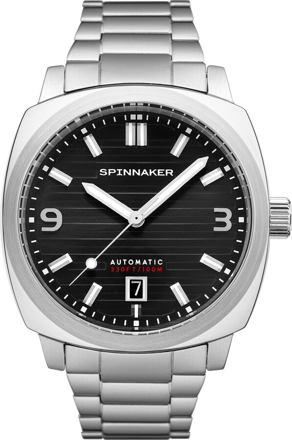 Spinnaker Men's Hull Diver Automatic Deep Gray with Silver-Tone Solid  Stainless Steel Bracelet Watch 42mm ShopStyle