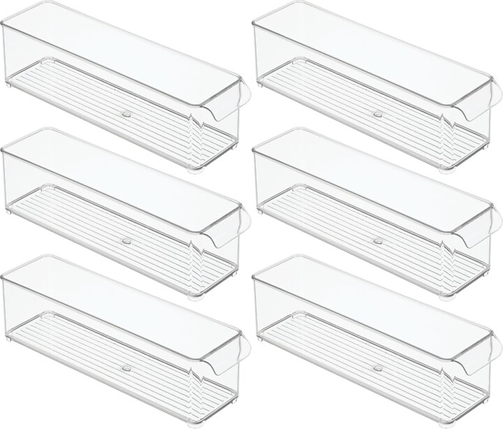 iDESIGN Refrigerator Bins, Clear, 6/Set (27844M6)