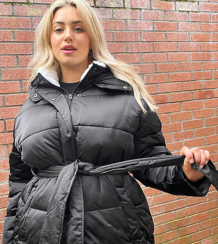 asos chartreuse belted coat